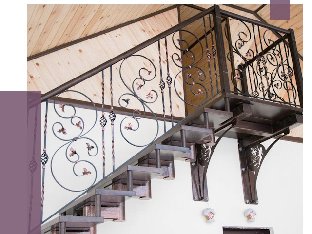 Кованые лестницы в Балакове от 79381 руб. под ключ