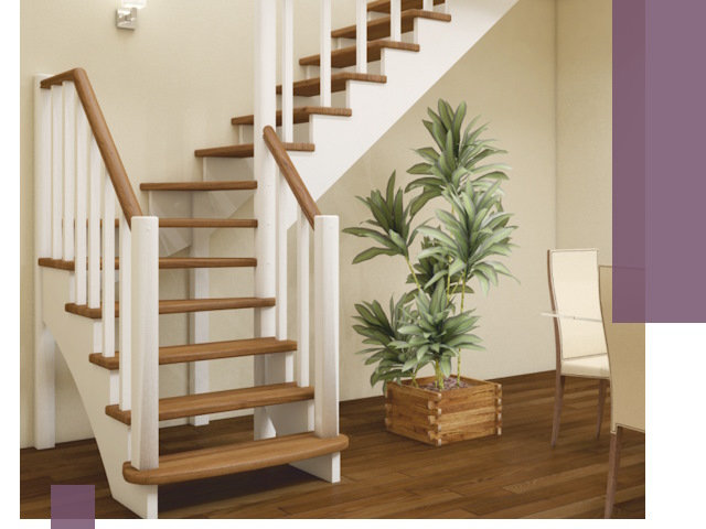 Г-образные лестницы под ключ в Балакове — изготовление и монтаж