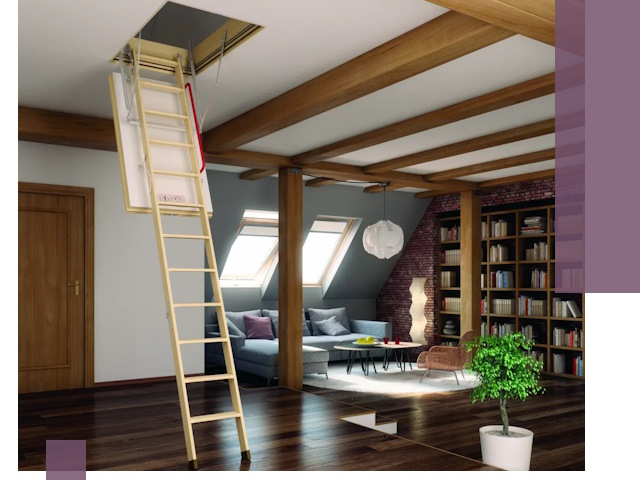 Чердачные лестницы под ключ в Балакове: изготовление и монтаж