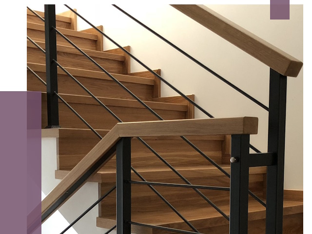 Обшивка металлической лестницы деревом в Балакове от 4325 руб.