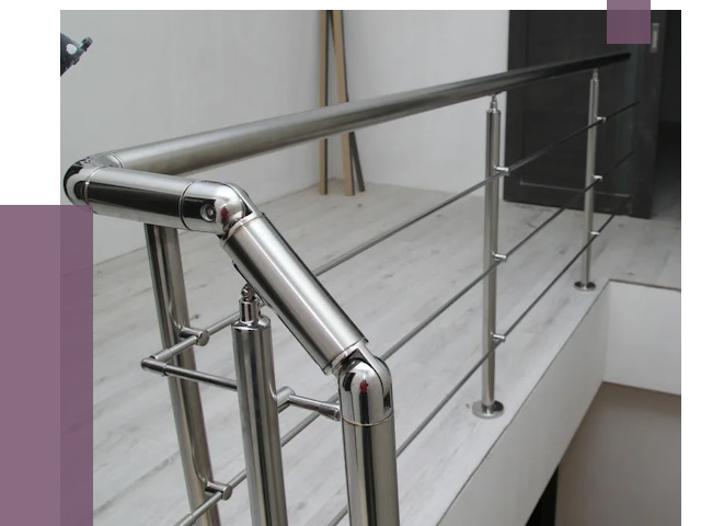 Перила из нержавеющей стали в Балакове от 8956 руб. под ключ | ПРОЛЁТ-Блк