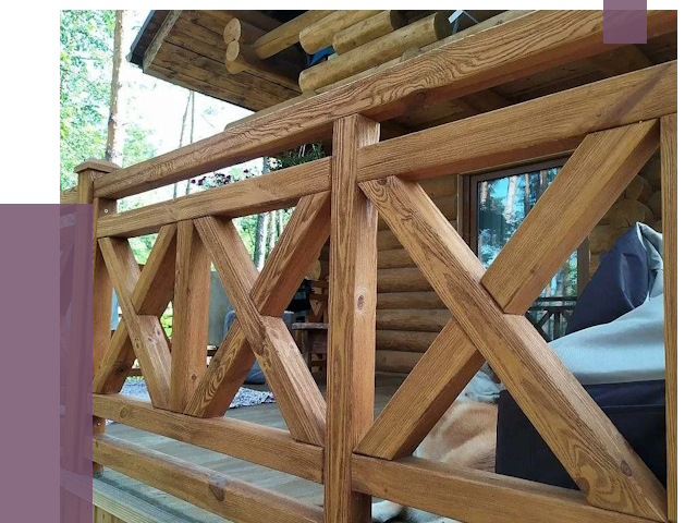 Деревянные перила под ключ в Балакове от 7633 руб. 