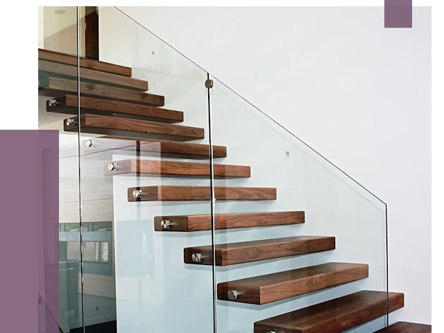 Стеклянные перила для лестницы в Балакове от 14757 руб.