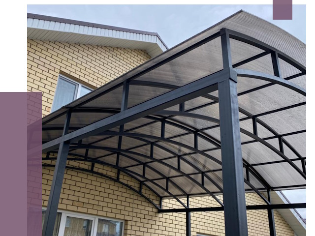 Монтаж козырьков в Балакове от 11449 руб. | ПРОЛЁТ-Блк