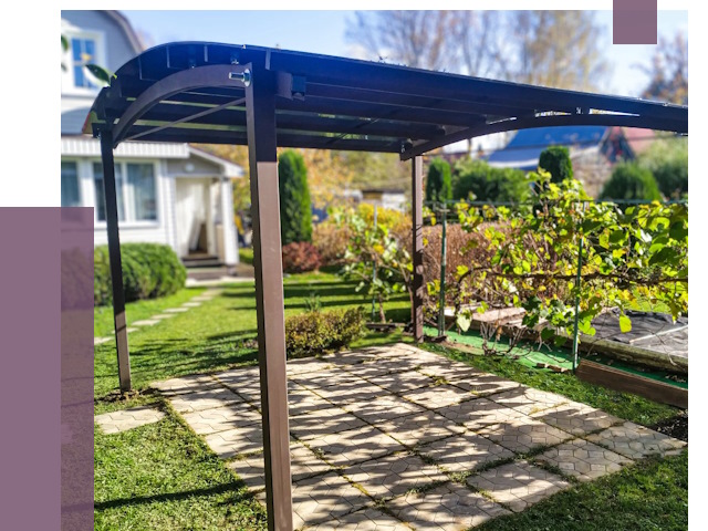 Навесы для дачи в Балакове от 12670 руб. под ключ — ПРОЛЁТ-Блк