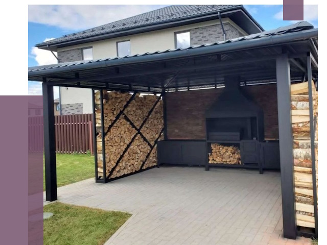 Навесы для барбекю в Балакове от 12670 руб. под ключ | ПРОЛЁТ-Блк