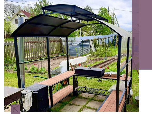 Навесы для барбекю в Балакове: изготовление, монтаж и демонтаж