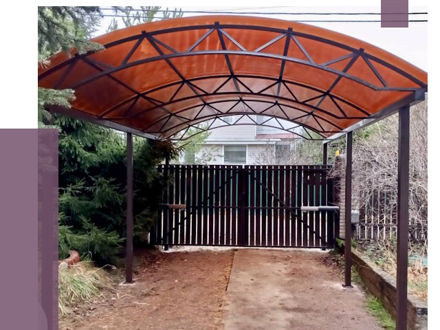 Арочные навесы в Балакове от 12670 руб. — изготовление и монтаж | ПРОЛЁТ-Блк