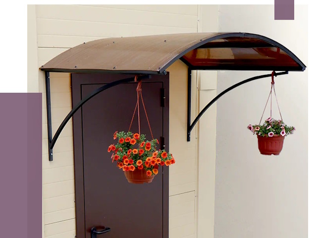 Козырьки над входом в Балакове от 14757 руб.  | ПРОЛЁТ-Блк