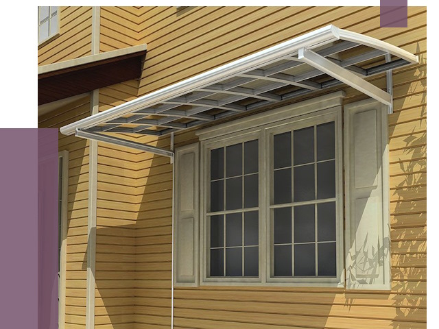 Козырьки над окнами в Балакове от 7582 руб. — монтаж, покупки | ПРОЛЁТ-Блк