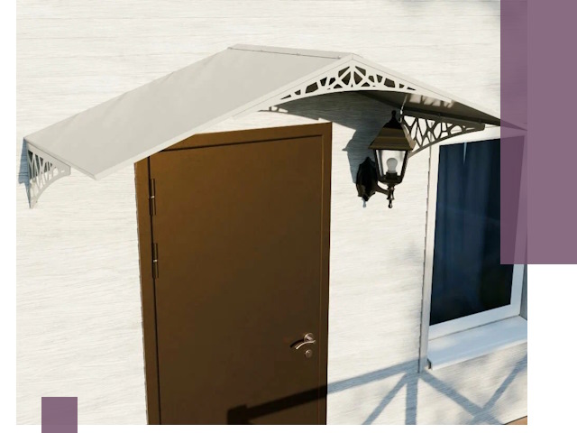 Металлические козырьки на входы и террасы в Балакове