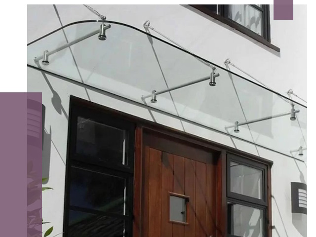 Стеклянные козырьки в Балакове от 18827 руб. | ПРОЛЁТ-Блк