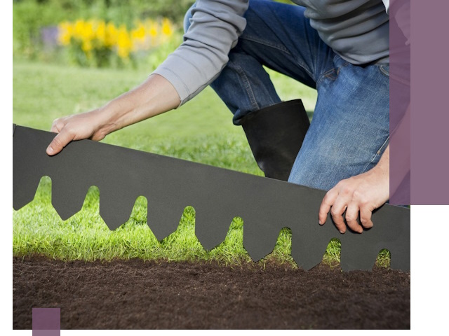 Металлические бордюры для газона в Балакове — изготовление и монтаж